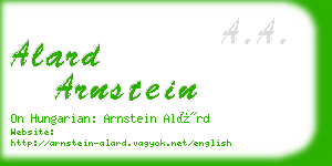 alard arnstein business card